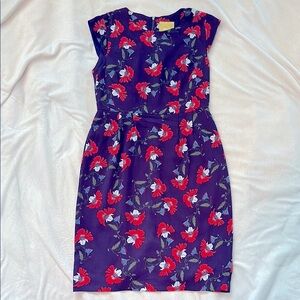 Anthropologie Maeve Floral Purple and Red Dress